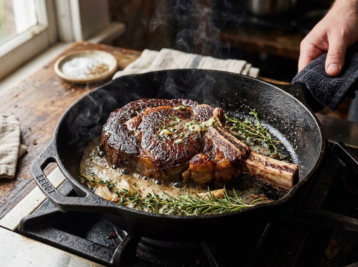 Cast Iron Butter-Basted Ribeye Steak