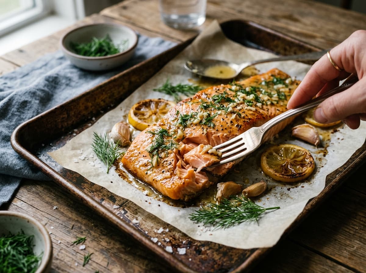 Oven Baked Salmon Fillet (Flakes-in-12-Minutes)