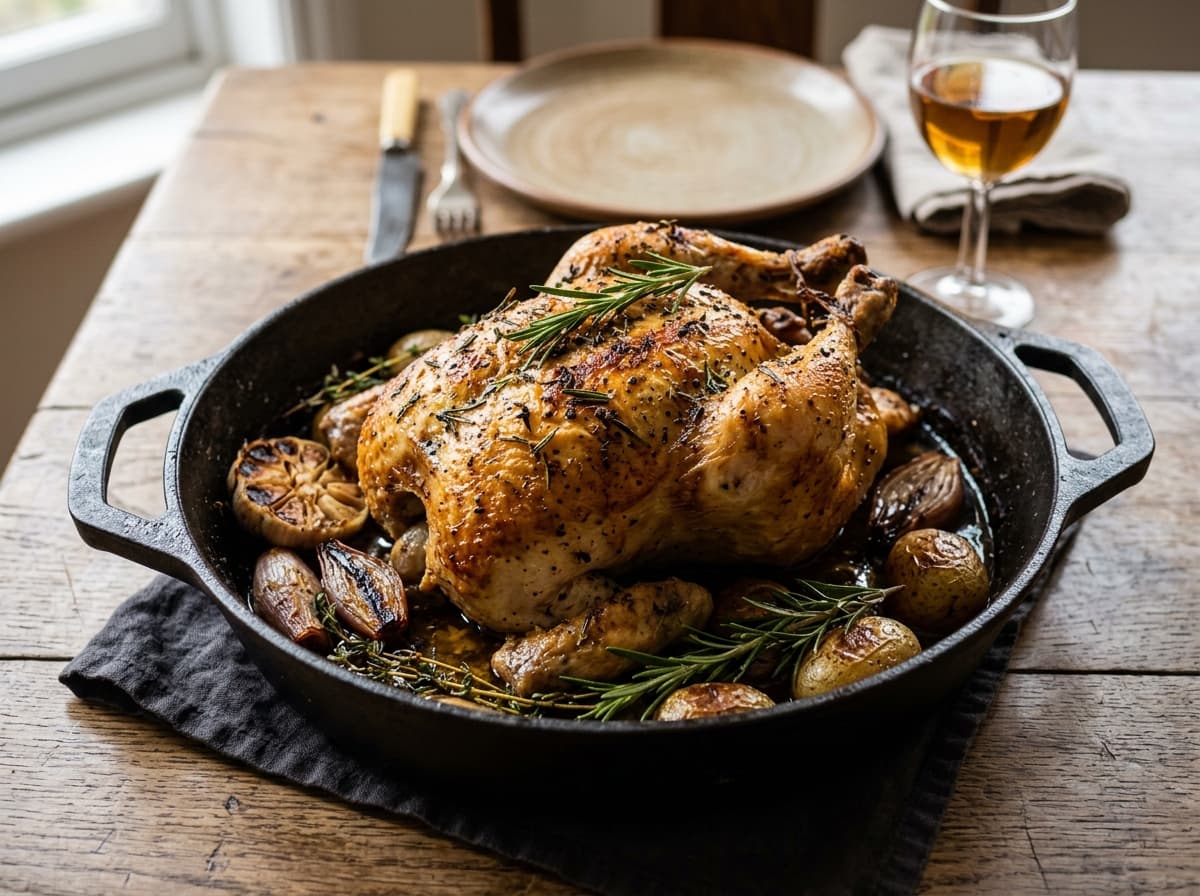 Simple Whole Roasted Chicken (Crispy-Skin, Juicy-Meat)