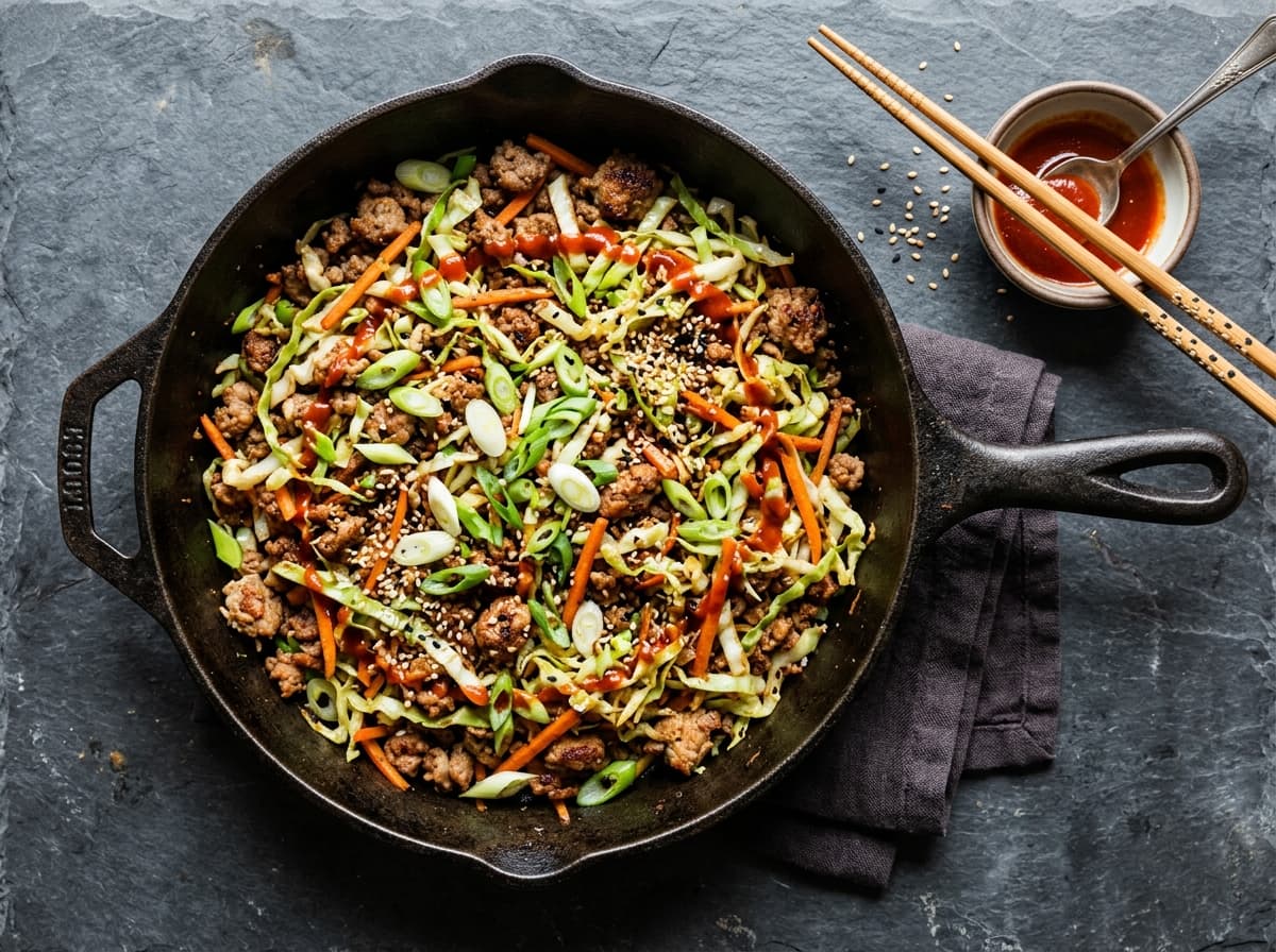 15-Minute Skillet Egg Roll in a Bowl