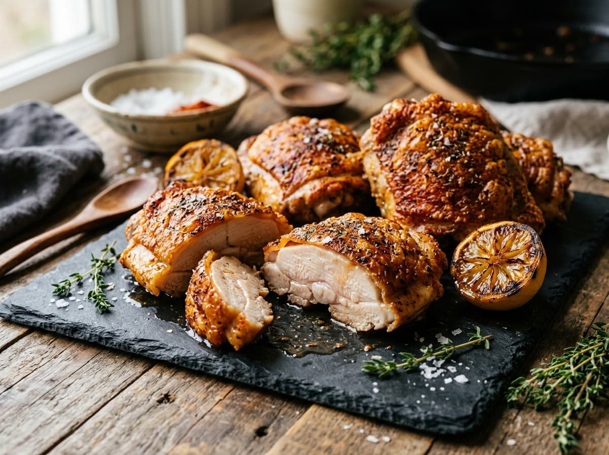 Air Fryer Crispy-Skin Bone-In Chicken Thighs