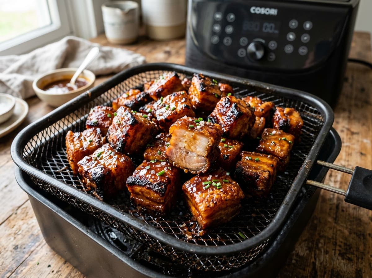 Air Fryer Crispy Pork Belly Bites