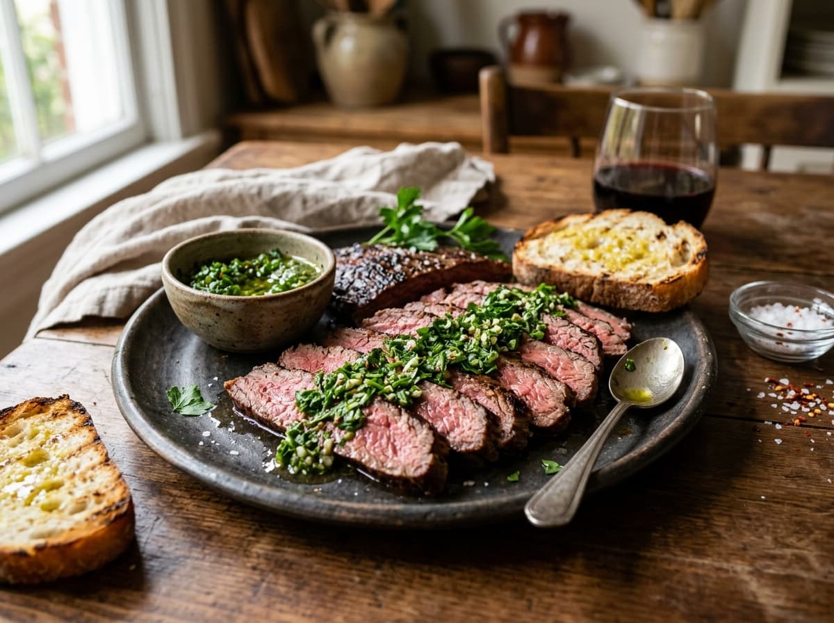 Grilled Flank Steak with Chimichurri