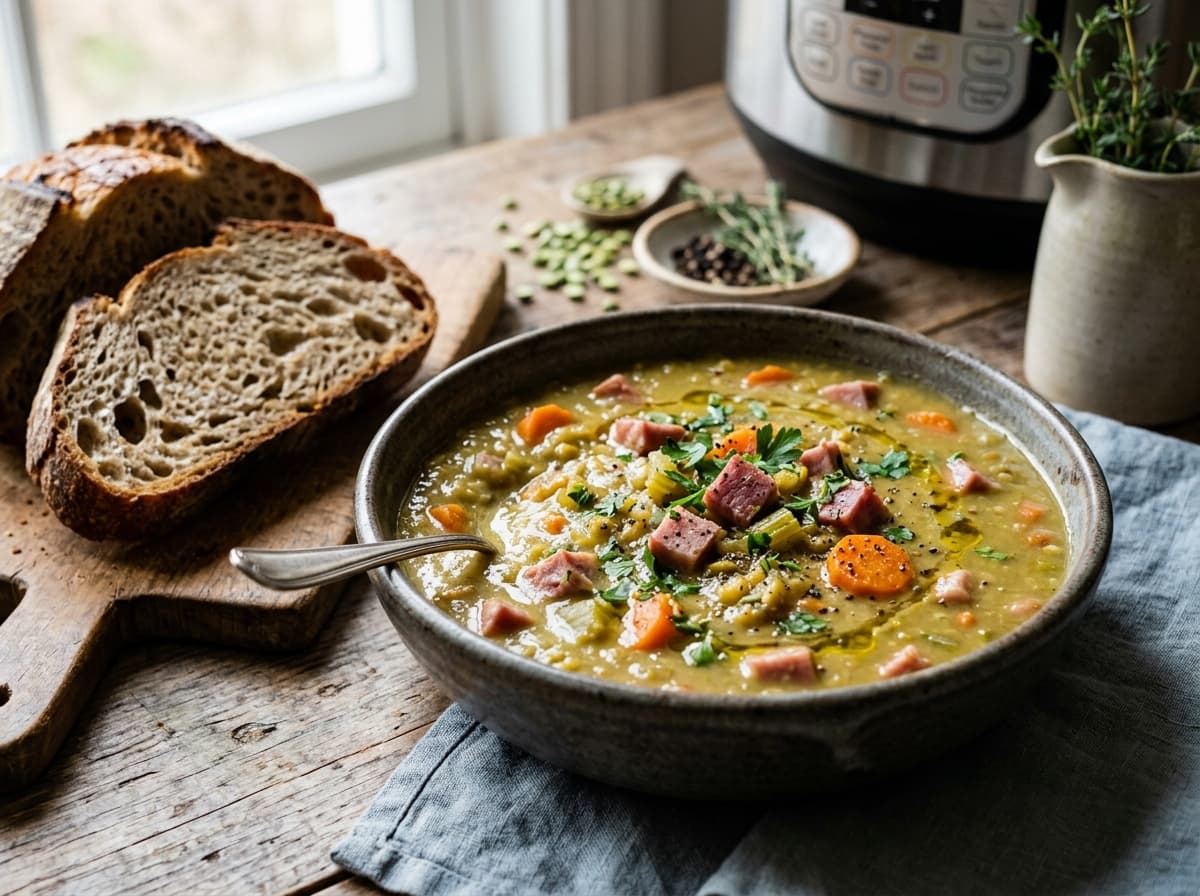 Instant Pot Split Pea Soup with Ham