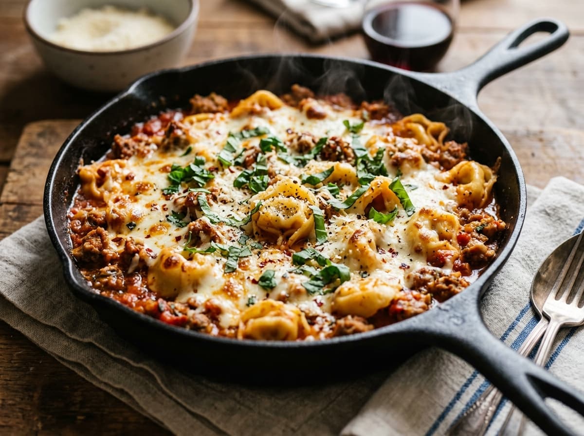 One-Pot Creamy Sausage Tortellini