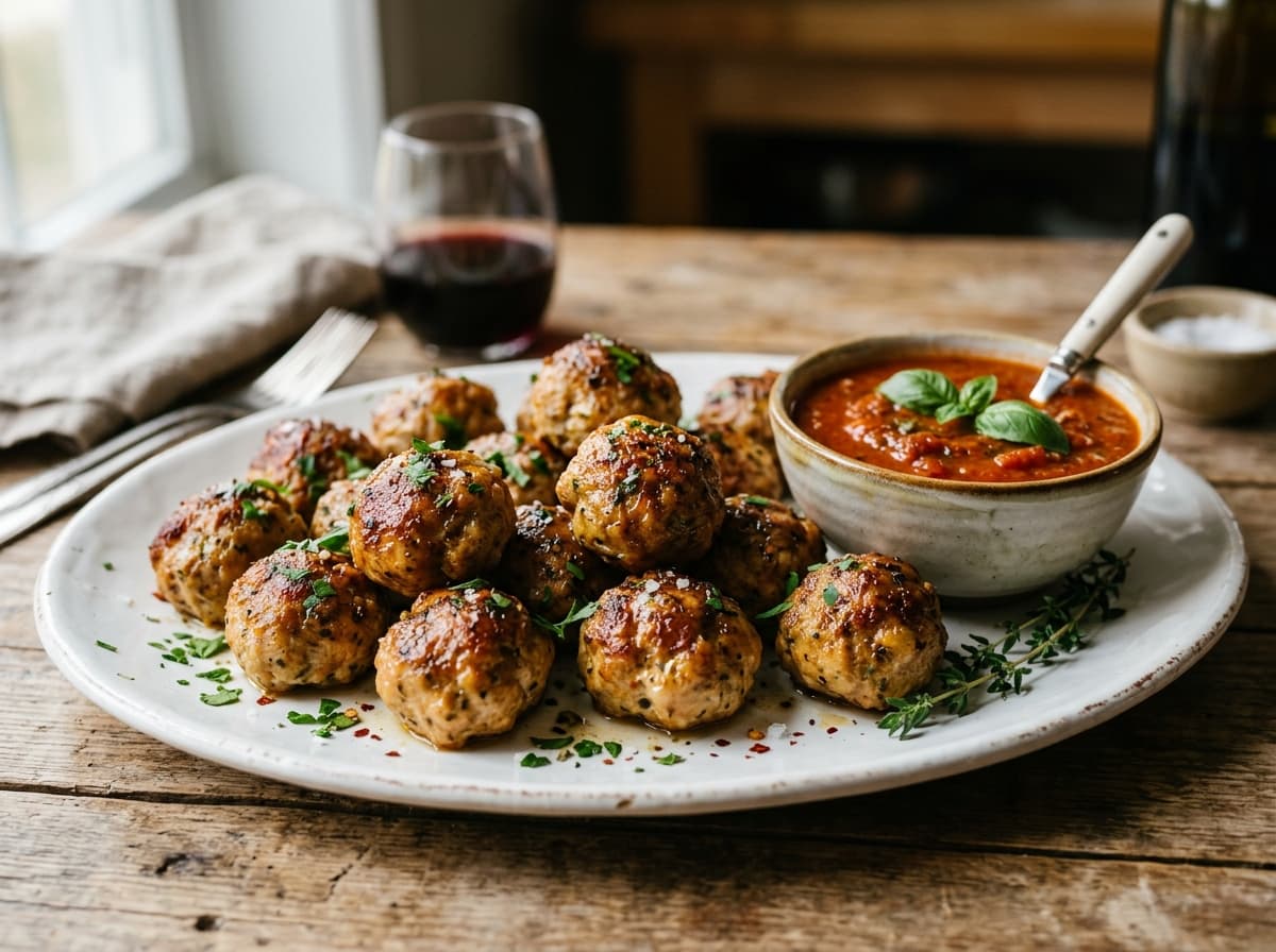 Oven Baked Turkey Meatballs