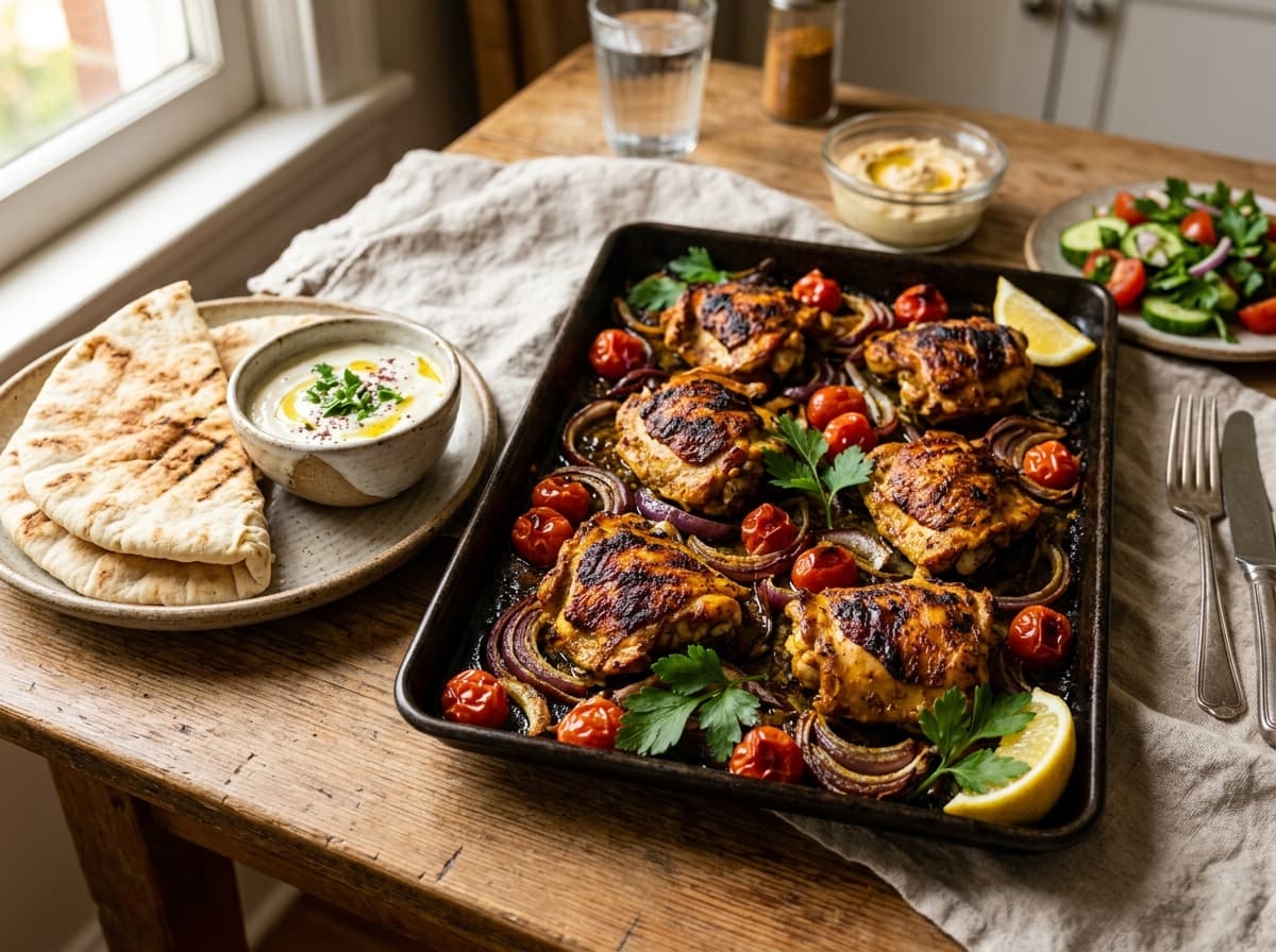 Sheet Pan Chicken Shawarma
