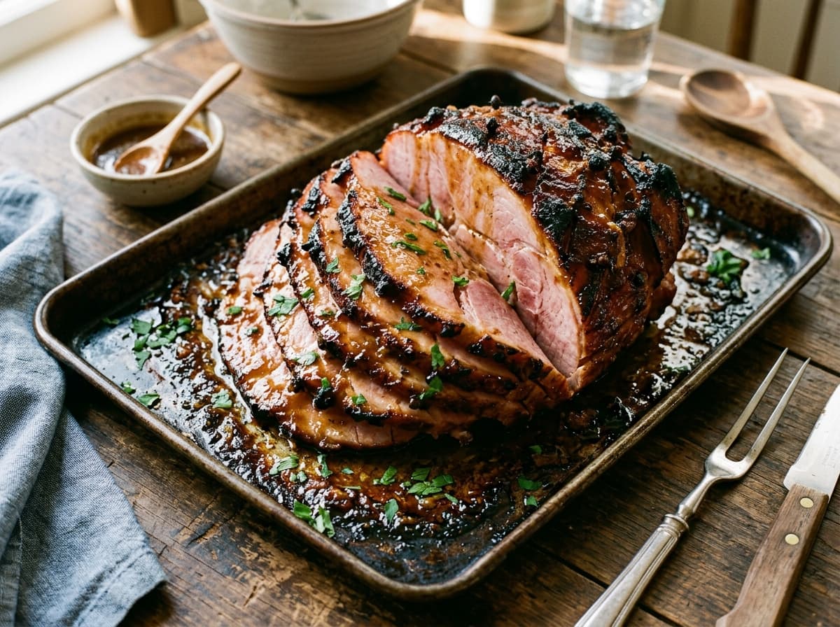 Sheet Pan Glazed Ham