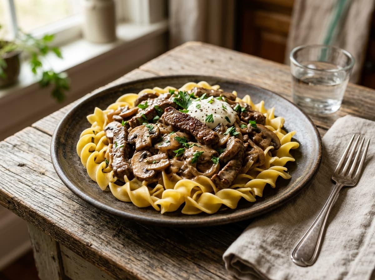 Skillet Beef Stroganoff