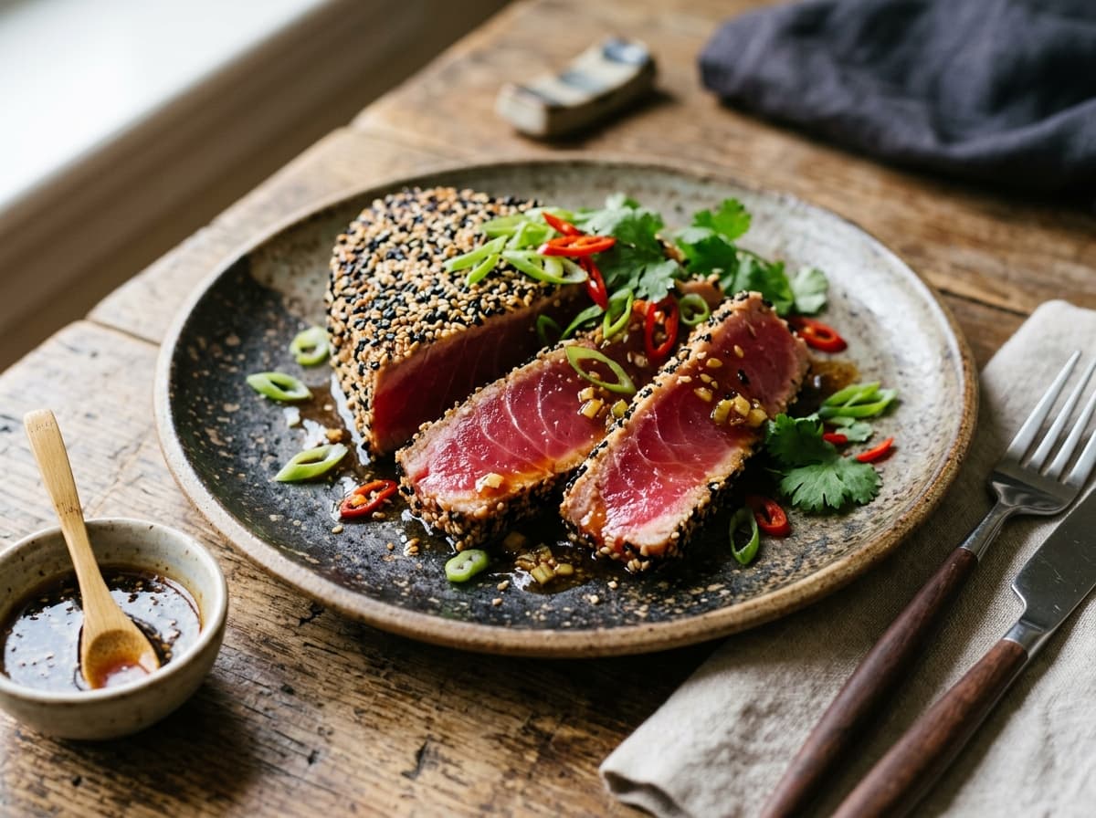 Skillet Seared Ahi Tuna Steak
