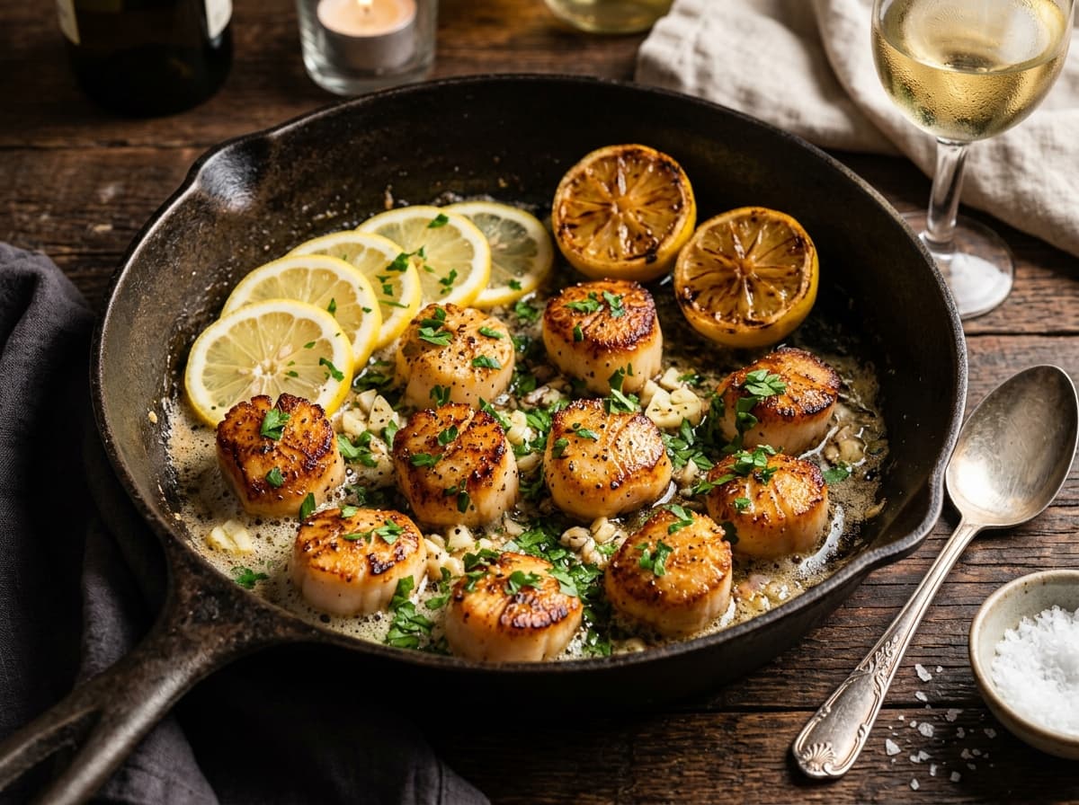 Skillet Seared Sea Scallops