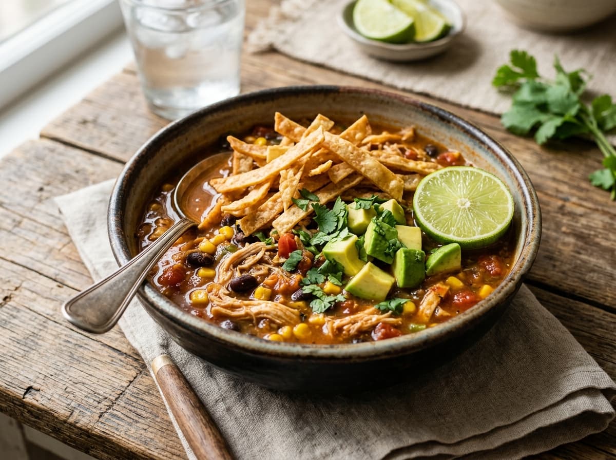 Slow Cooker Chicken Tortilla Soup