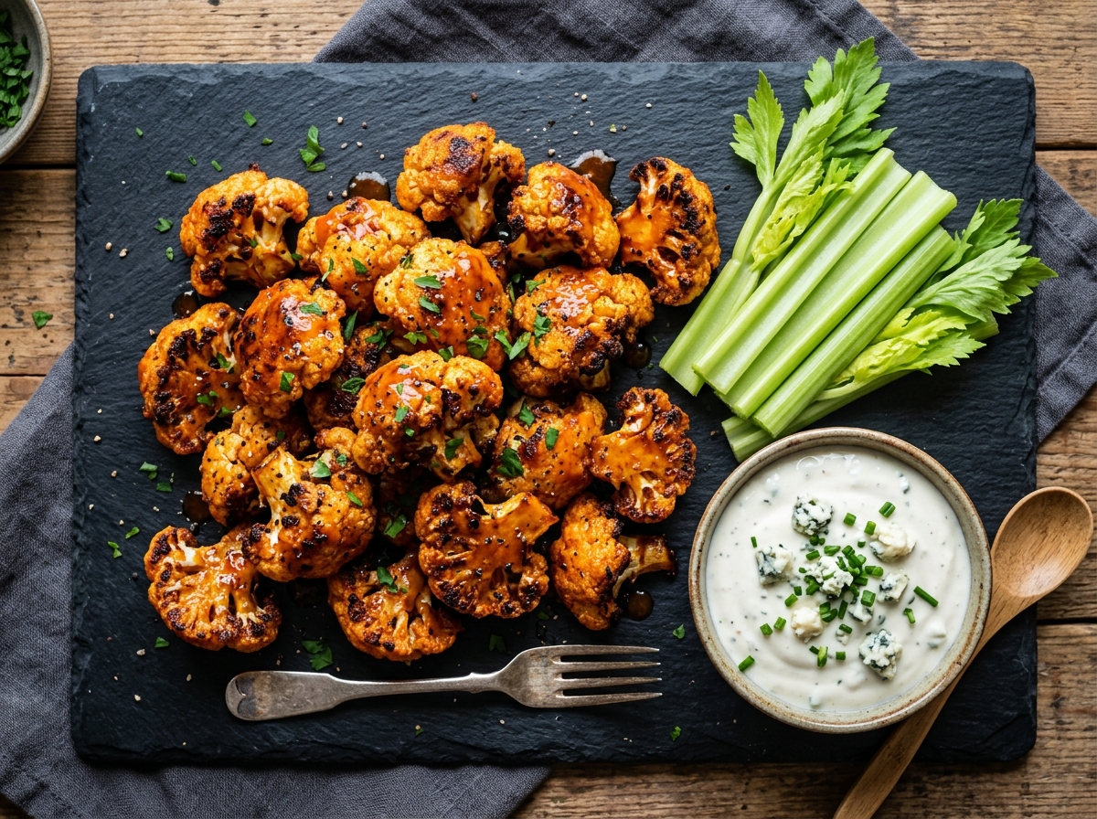 Air Fryer Buffalo Cauliflower Bites