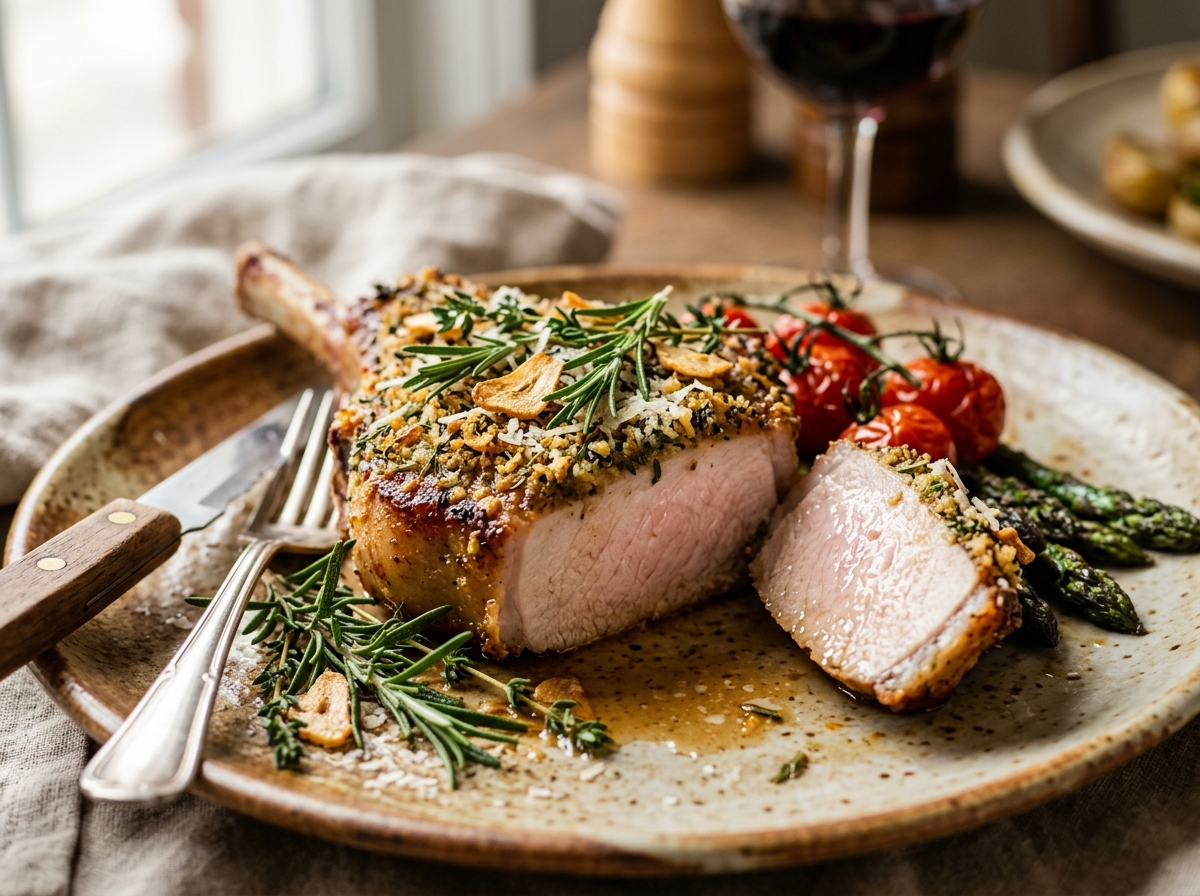 Air Fryer Crispy Parmesan Crusted Pork Chops