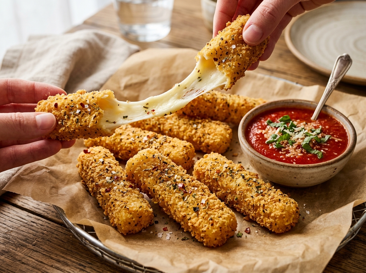 Air Fryer Frozen Mozzarella Sticks
