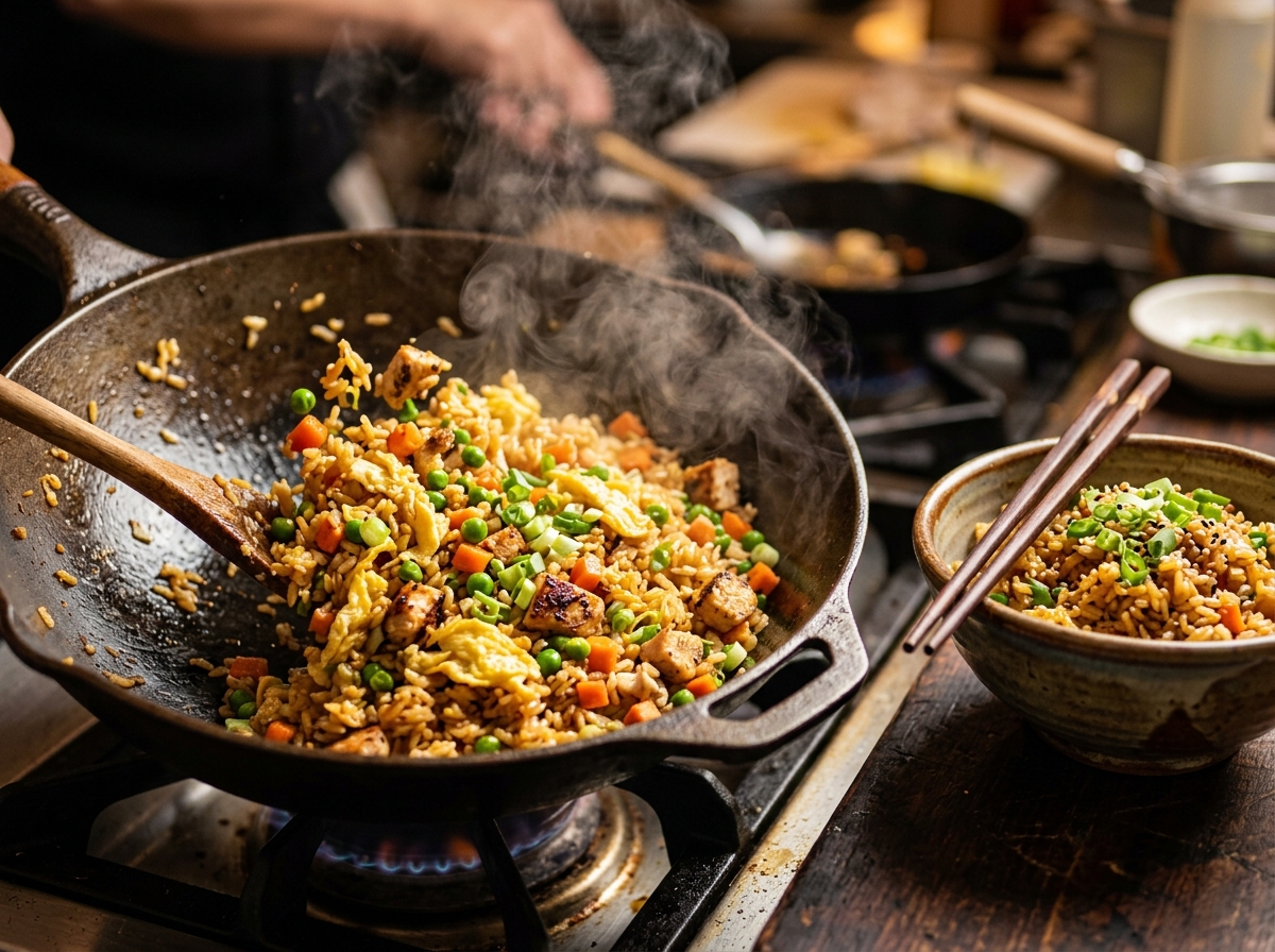 Dad's Skillet Fried Rice (Leftover Rescue)