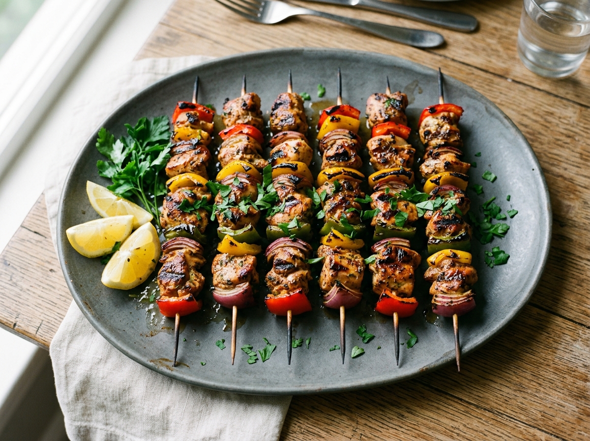 Grilled Chicken Kebabs (Kid Assembly Line)